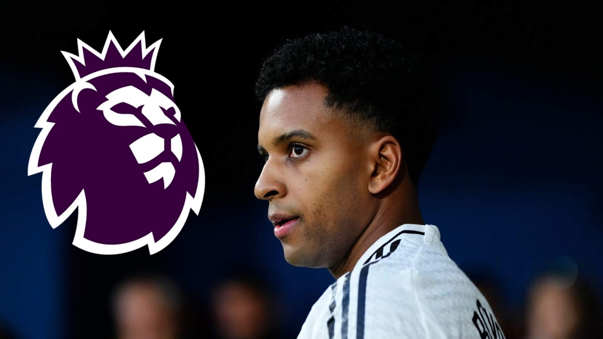 Rodrygo con logo Premier League
