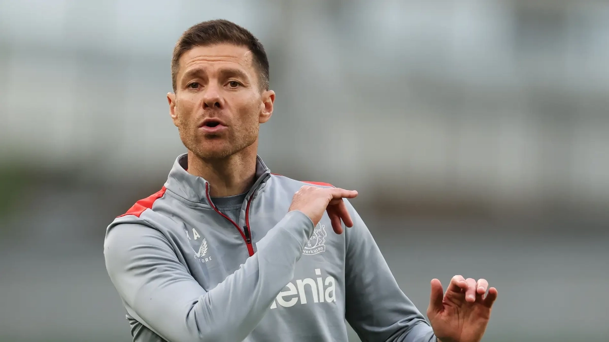 Xabi Alonso en entrenamiento