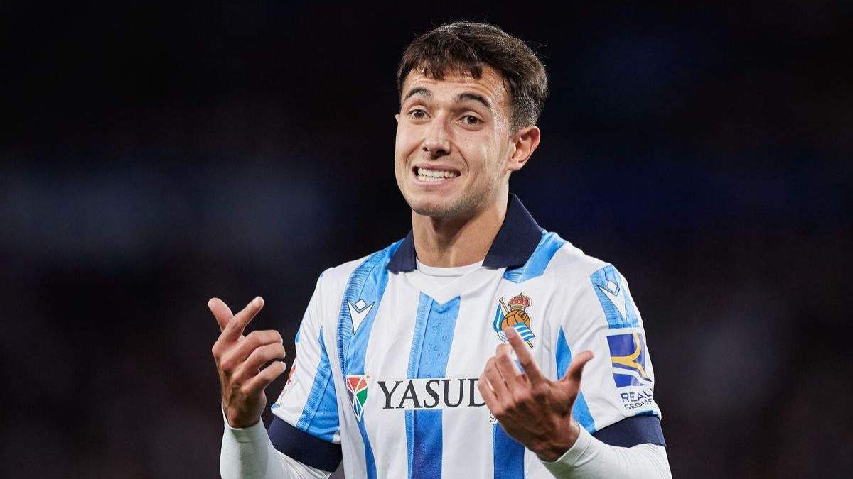 Martín Zubimendi en partido