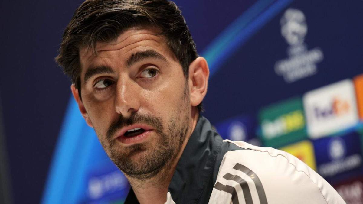 Courtois en sala de prensa