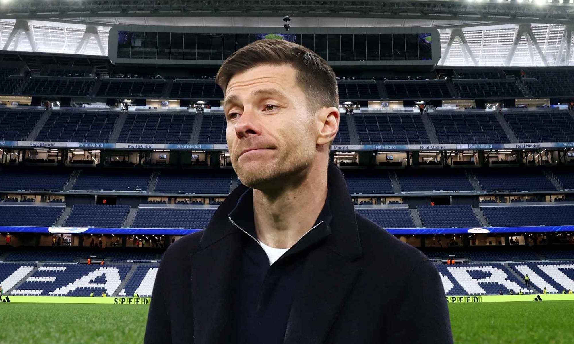 Xabi Alonso y Bernabéu de fondo Xabi Alonso y Bernabéu de fondo