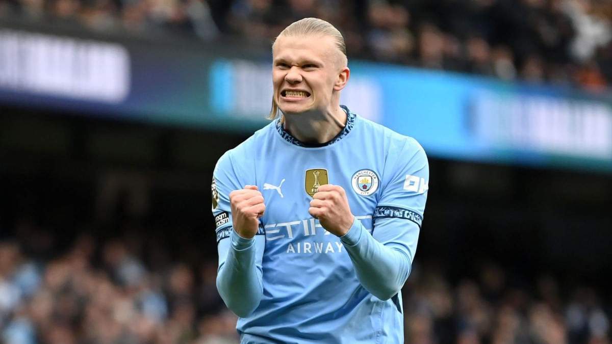 Haaland celebrando con el City esta temporada Haaland celebrando con el City esta temporada