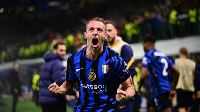 Los jugadores del Inter celebrando la victoria Los jugadores del Inter celebrando la victoria