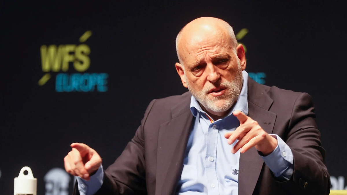 Javier Tebas hablando