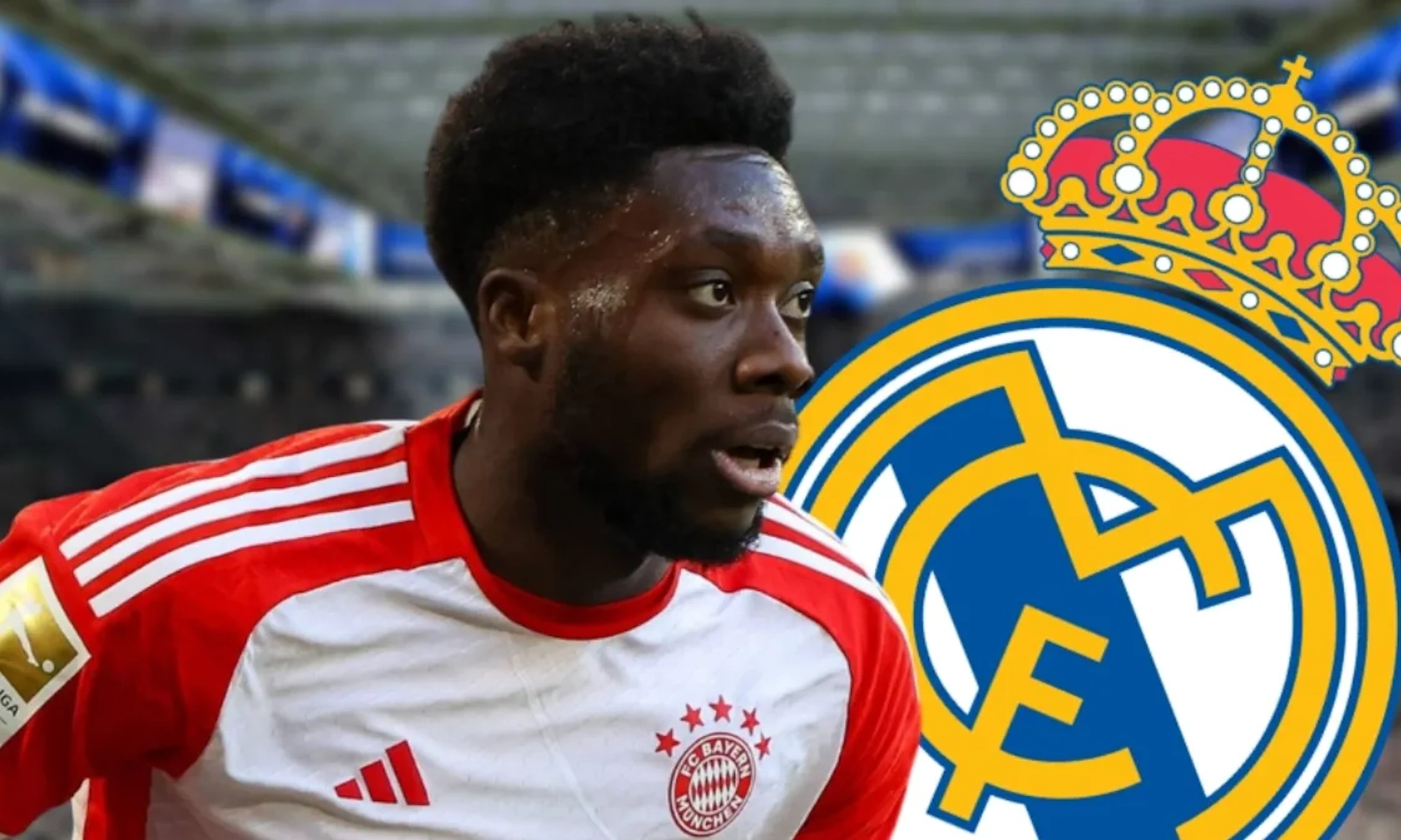 Davies con escudo del Real Madrid Davies con escudo del Real Madrid