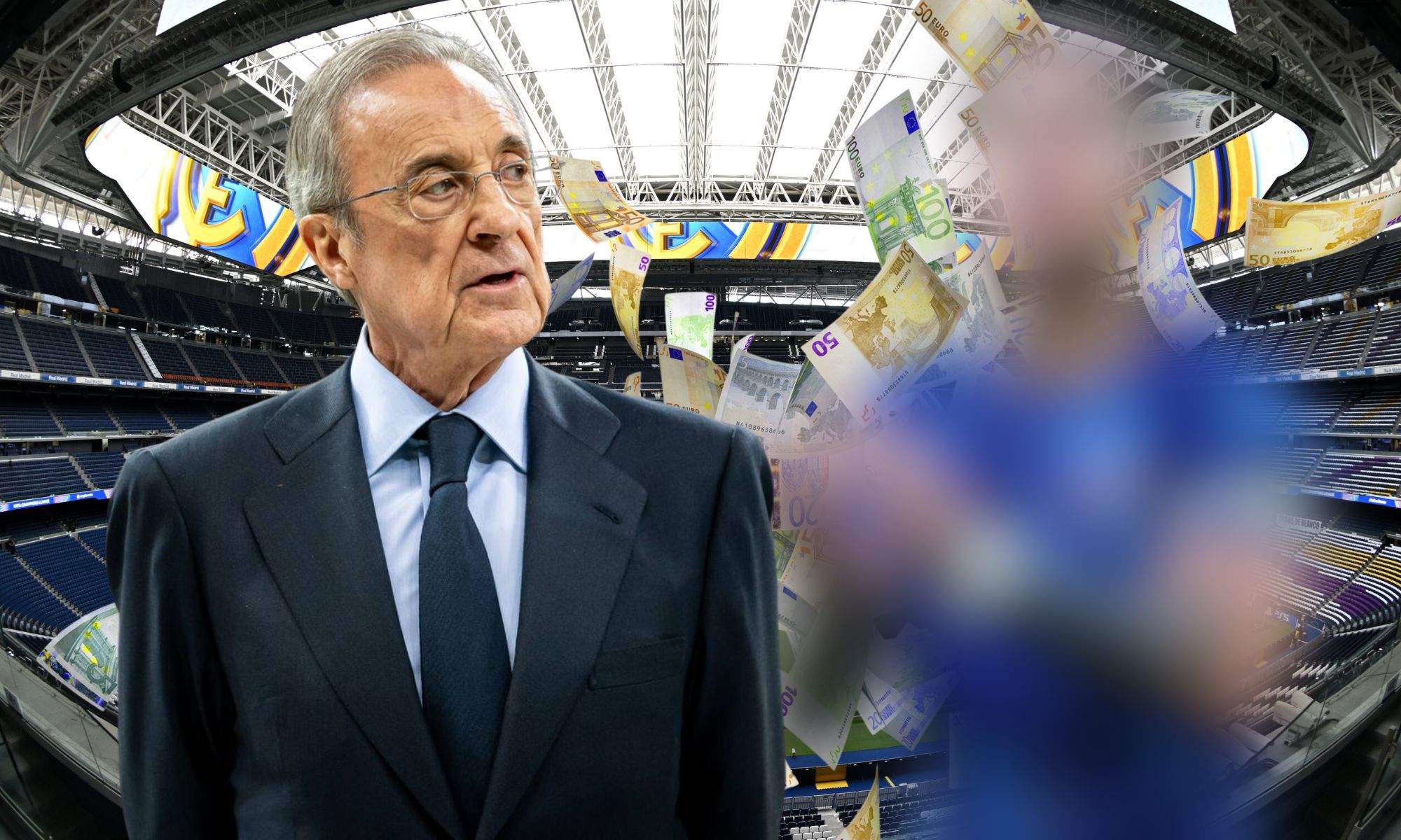 Florentino Pérez y  Enzo Fernández
