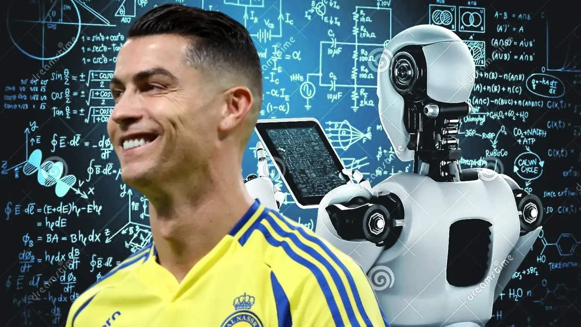 La reacción de Cristiano Ronaldo su edad calculada por la IA.