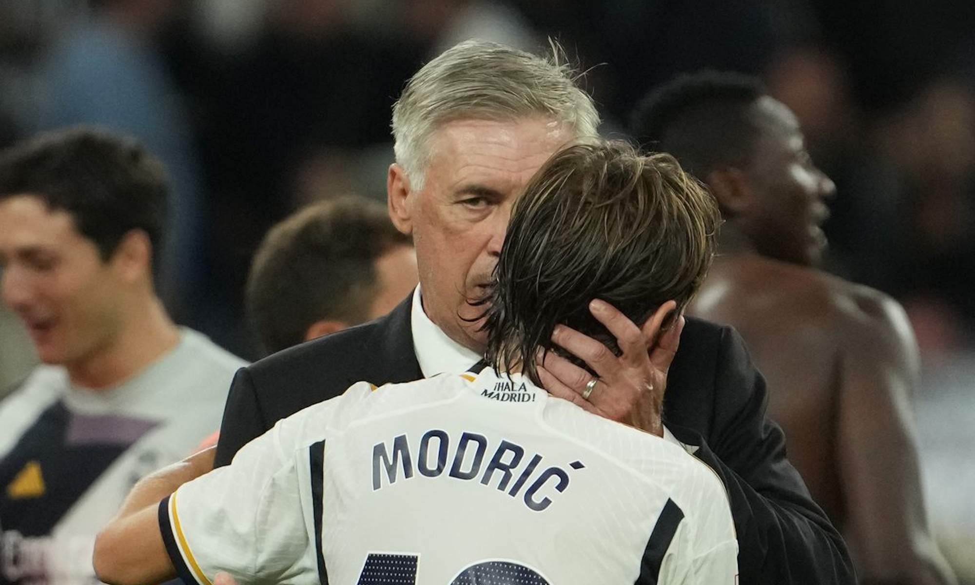 Modric y Ancelotti