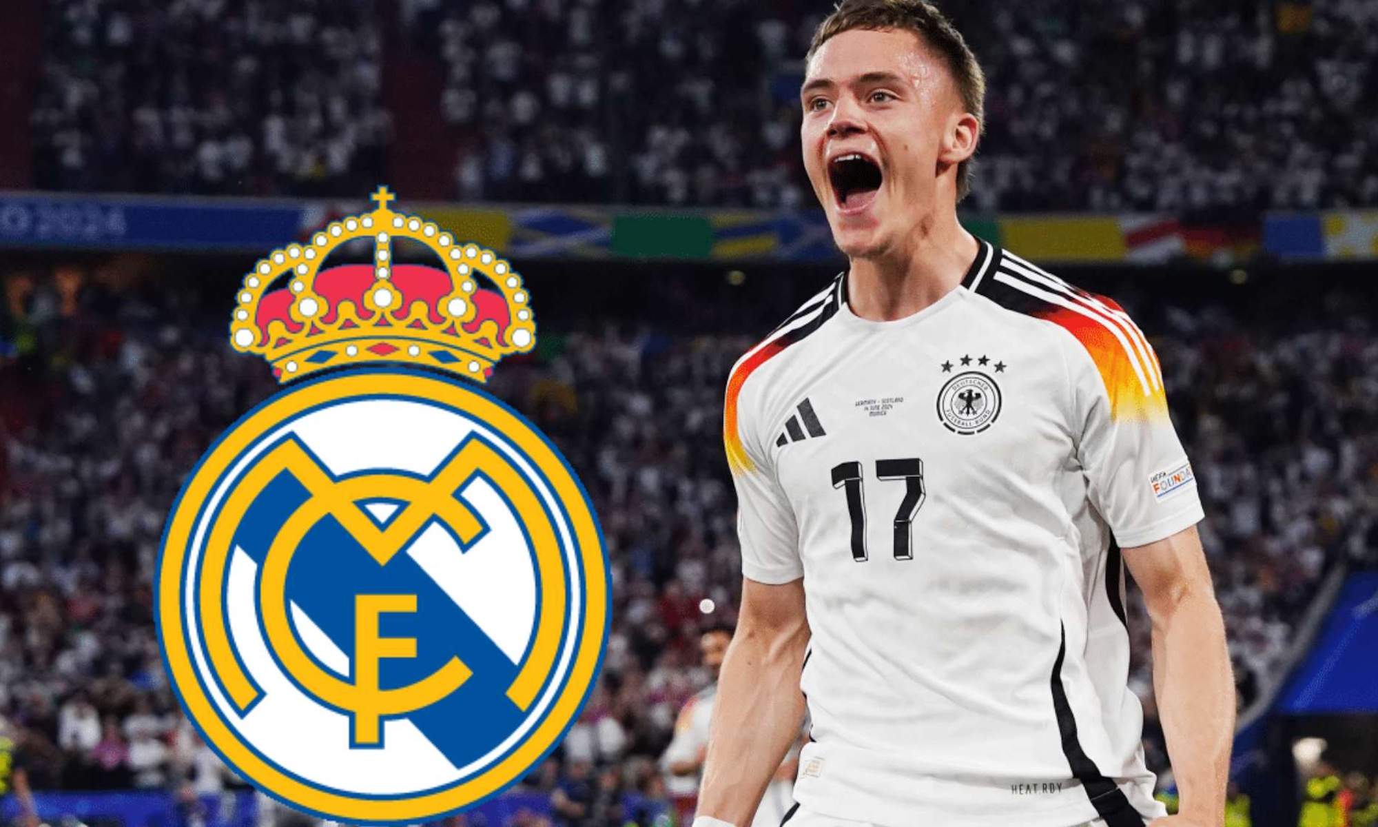 Wirtz y escudo del Real Madrid