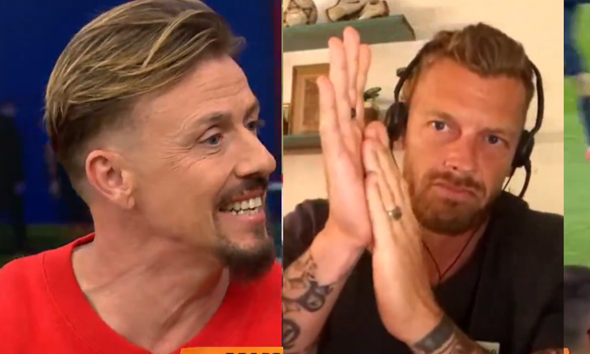 Guti y Jota Jordi aplaudiendo en el Chiringuito