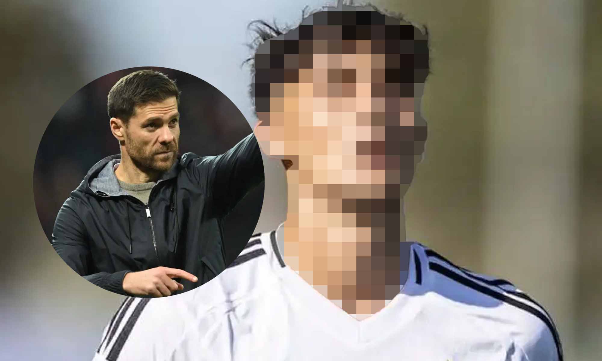 Jugador incognito con Xabi señalando