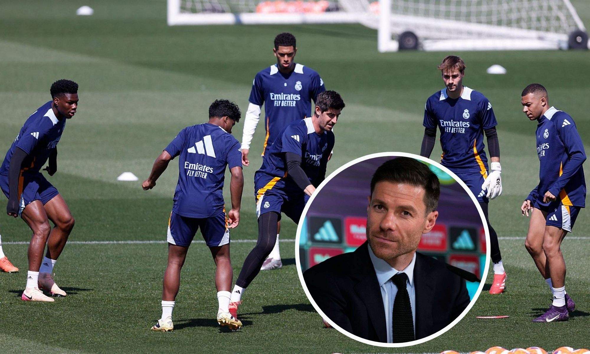Xabi Alonso y un entrenamiento del Real Madrid Xabi Alonso y un entrenamiento del Real Madrid