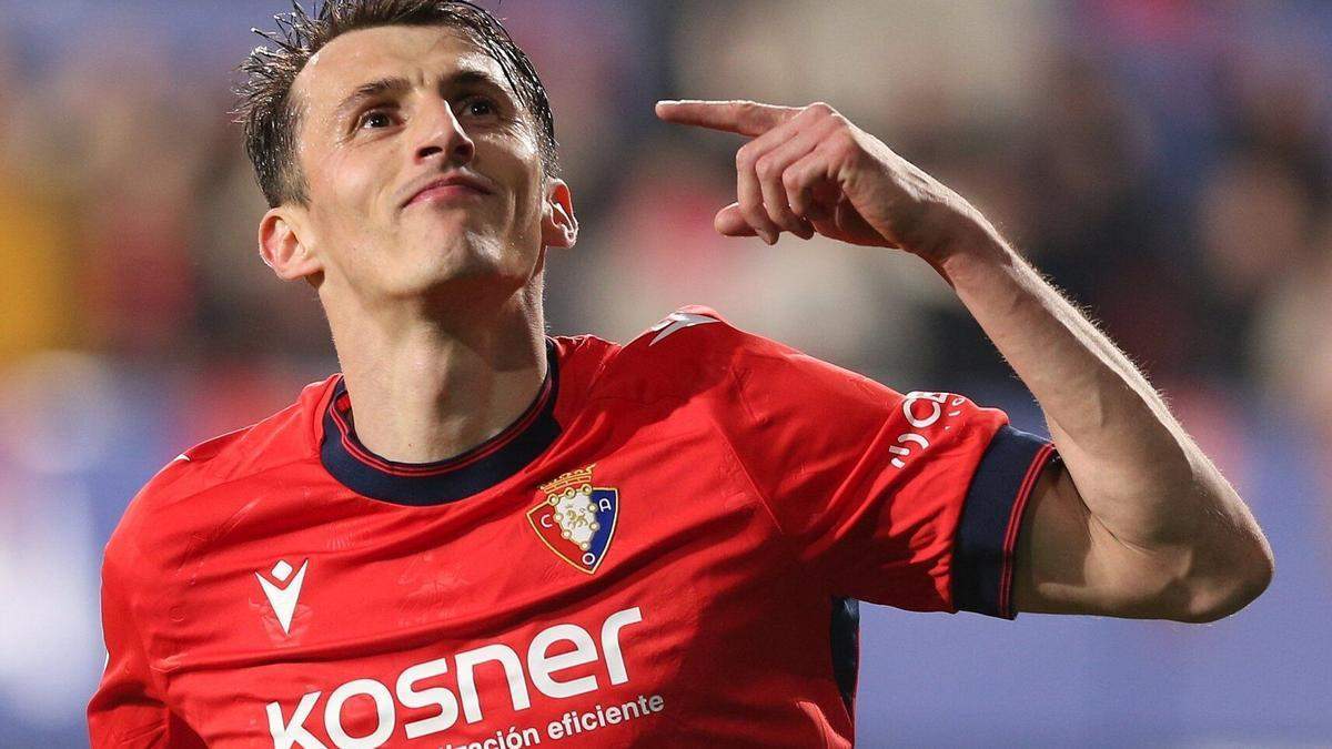 Ante Budimir celebrando un gol con Osasuna Ante Budimir celebrando un gol con Osasuna