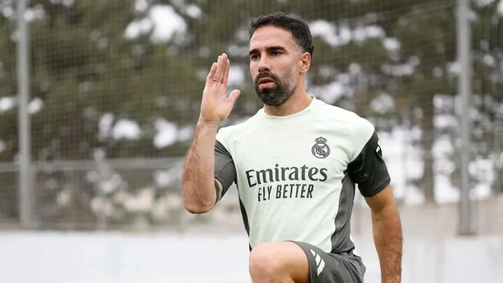 Carvajal entrenando con el Real Madrid Carvajal entrenando con el Real Madrid