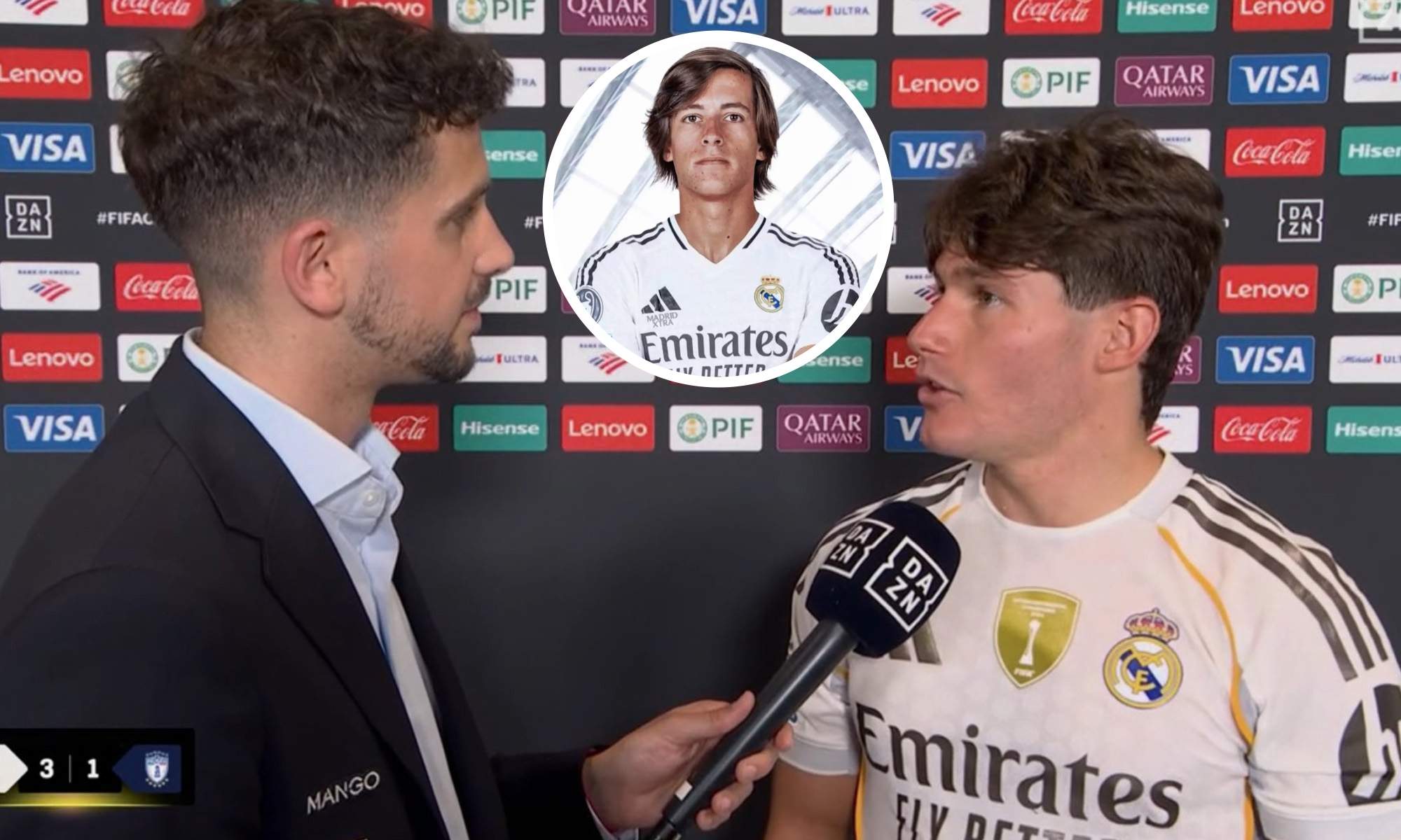 Fran García en zona mixta y Álvaro Carreras en círculo