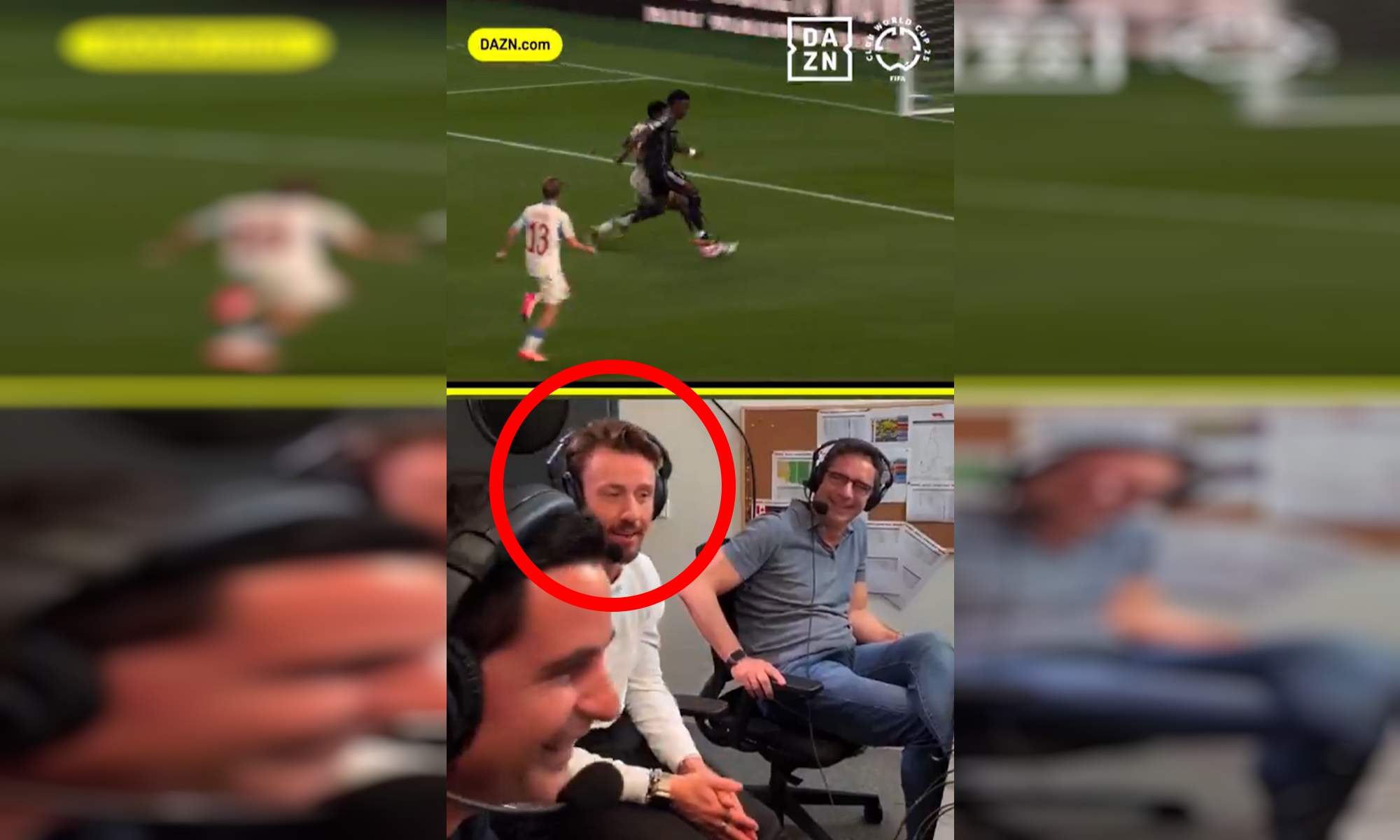Guti reaccionando al tacón de Vinicius Guti reaccionando al tacón de Vinicius