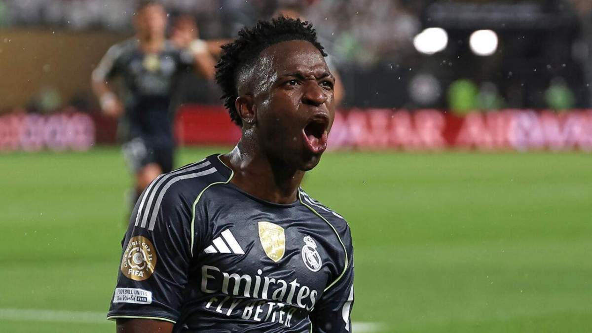 Vinicius celebrando su gol de ayer Vinicius celebrando su gol de ayer