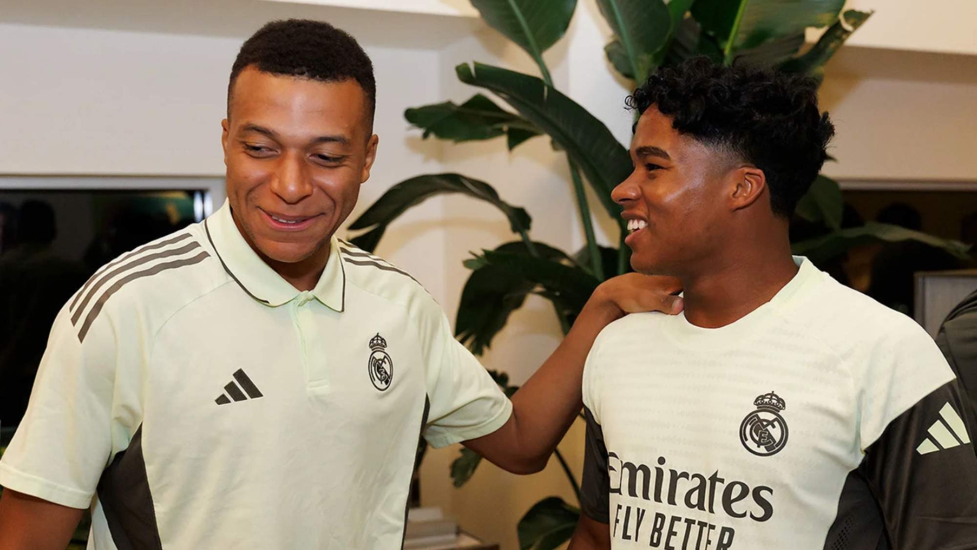 Endrick se reencontró con todos sus compañeros en Estados Unidos.