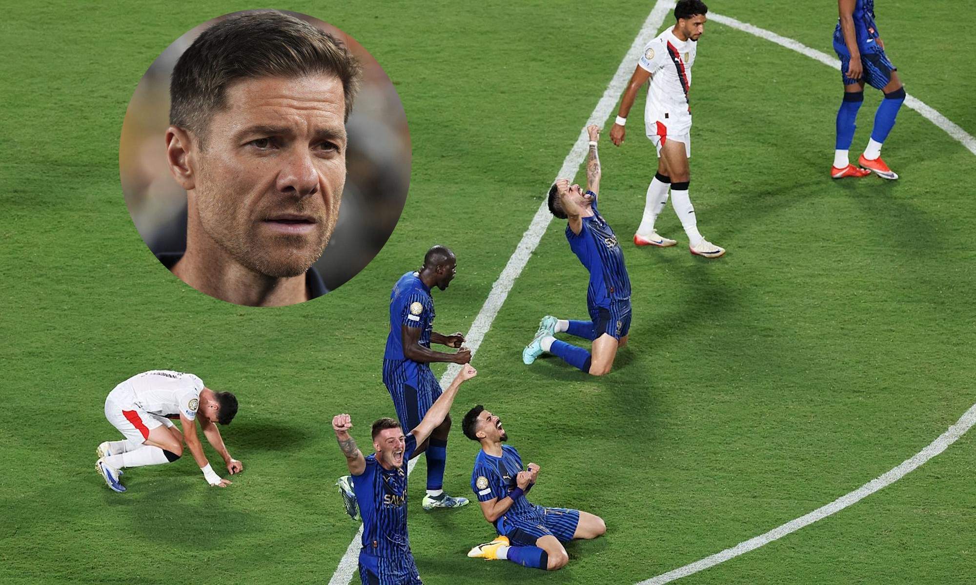 Man City y Al Hilal en el partido y Xabi Alonso serio en círculo