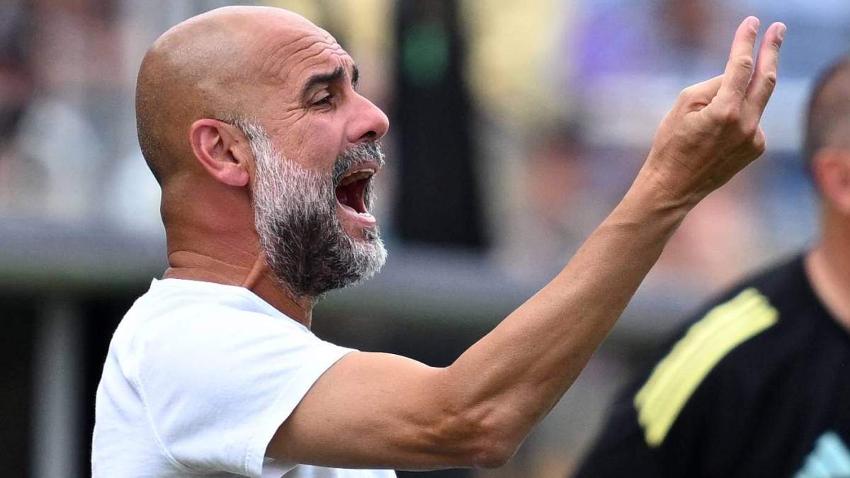 Guardiola en el día de ayer Guardiola en el día de ayer