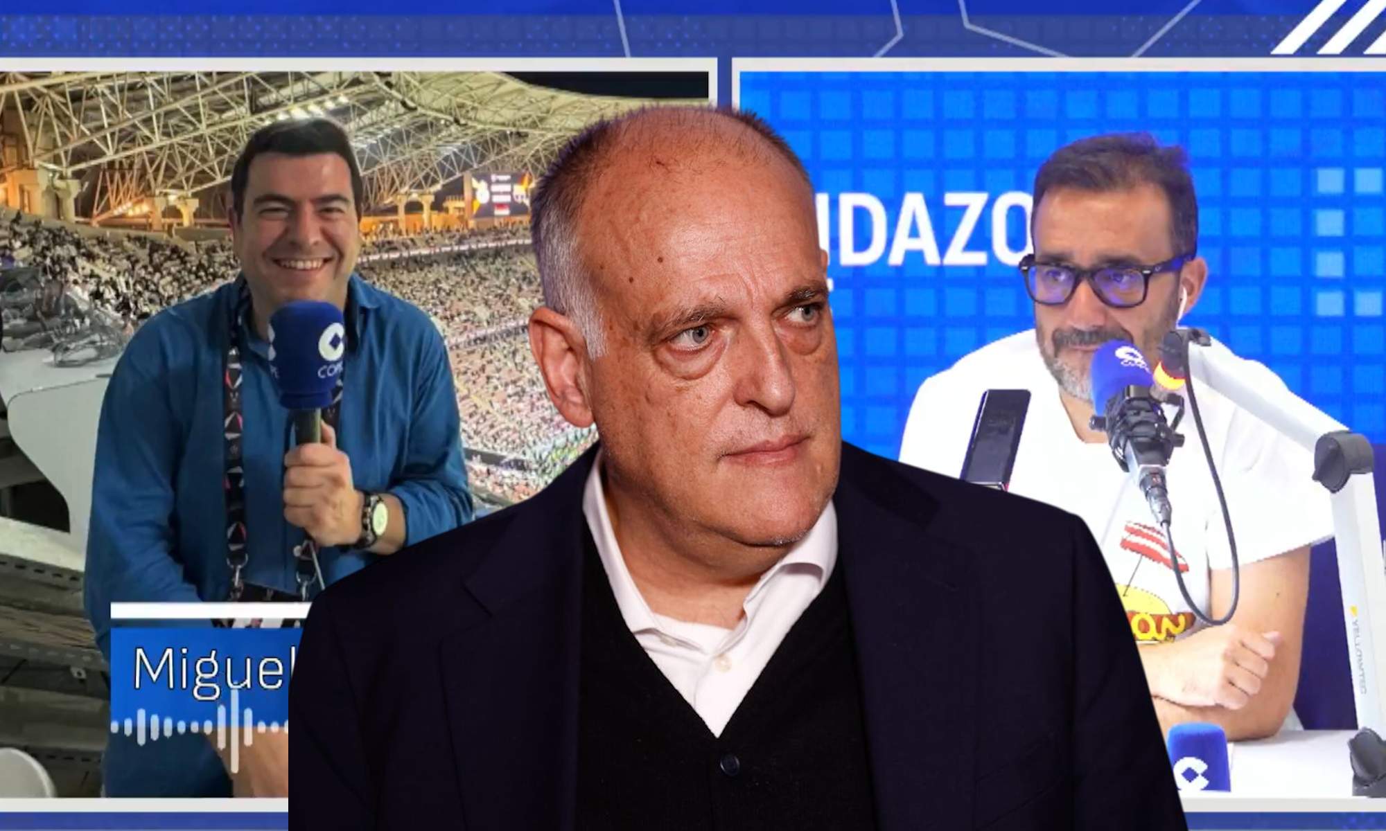 Tebas y Partidazo de fondo