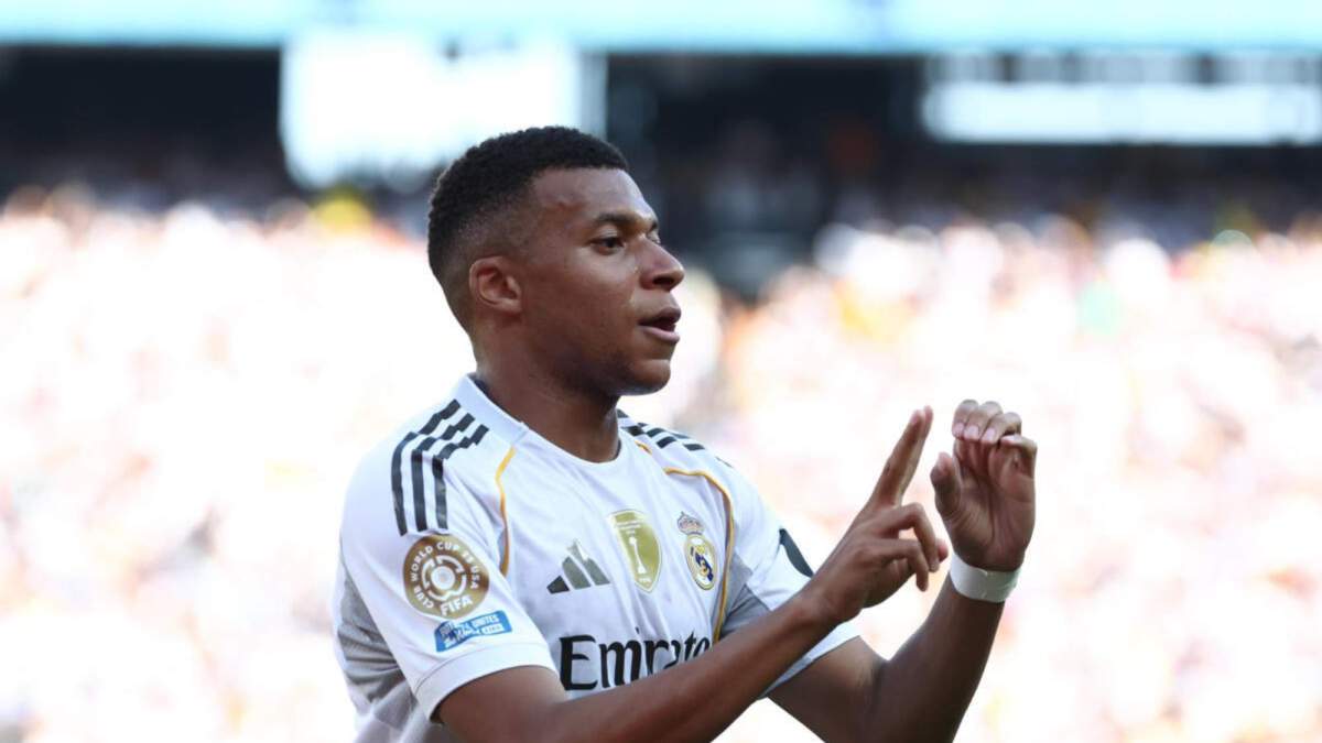 Mbappé celebrando su gol ante el Borussia Dortmund