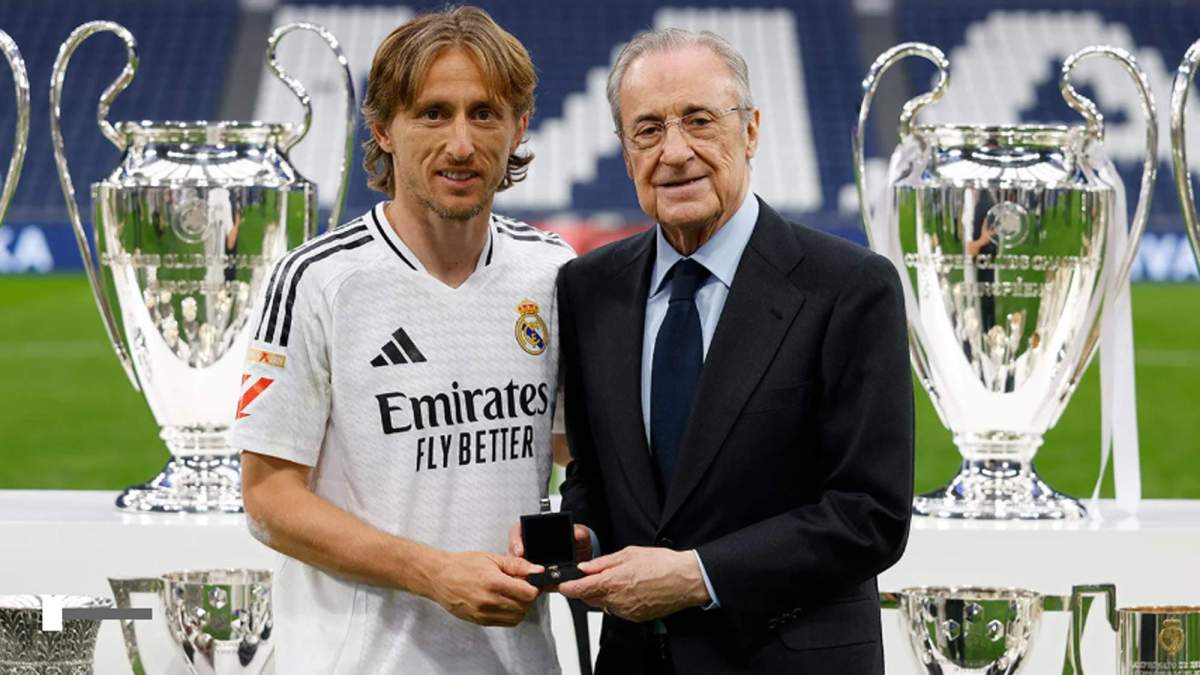 Luka Modric y Florentino Pérez Luka Modric y Florentino Pérez