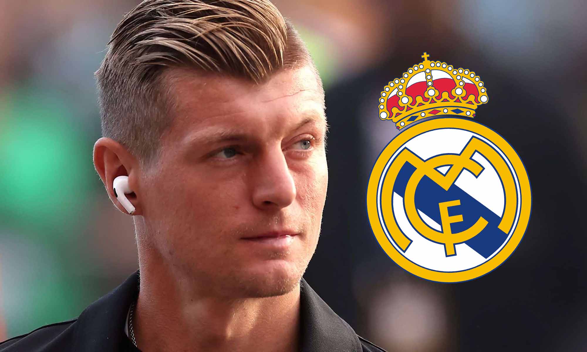 Toni Kroos y escudo Real Madrid Toni Kroos y escudo Real Madrid