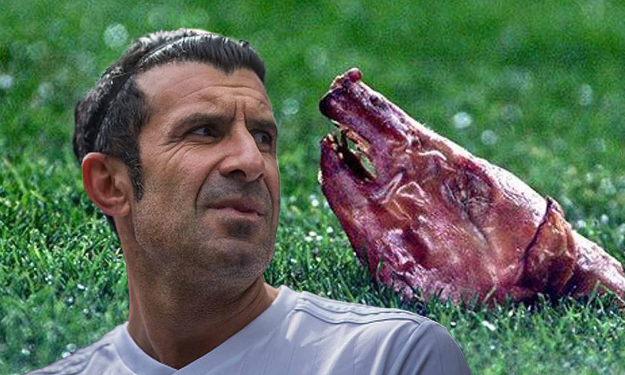 Luis Figo y el cochinillo