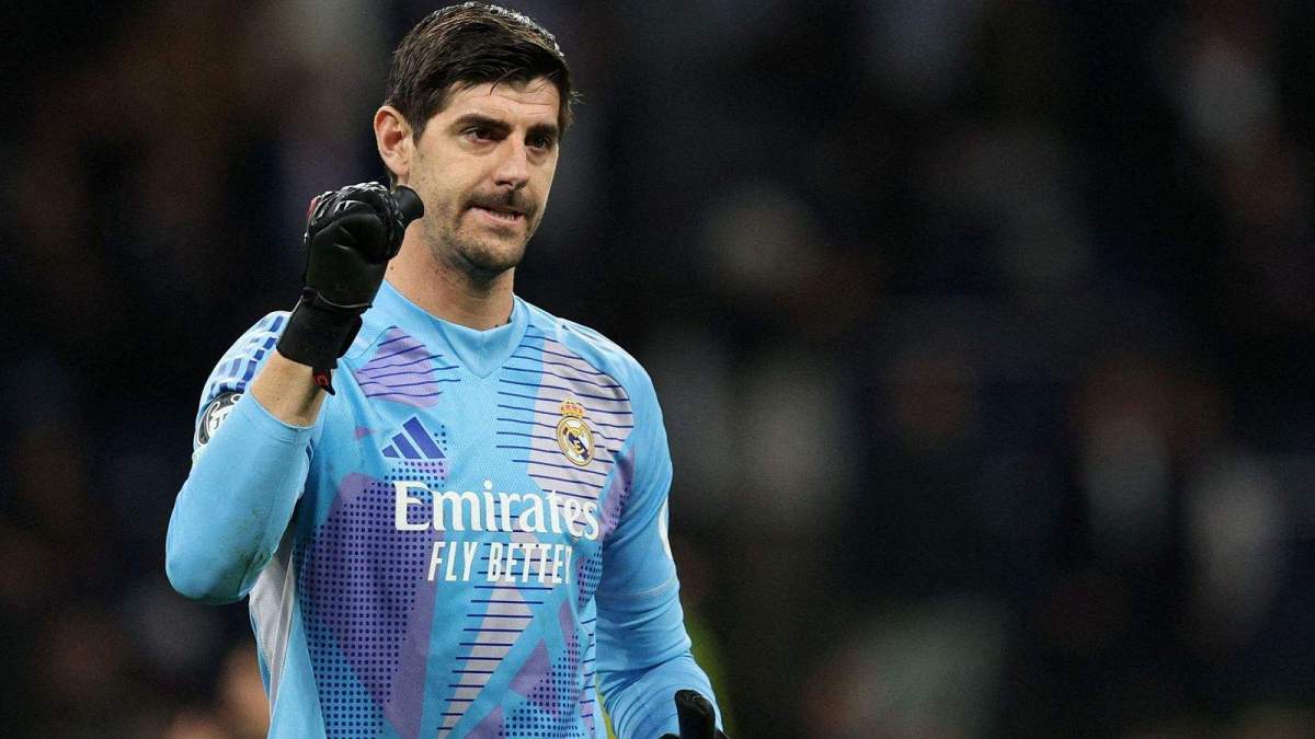 Courtois celebrando con el Real Madrid Courtois celebrando con el Real Madrid