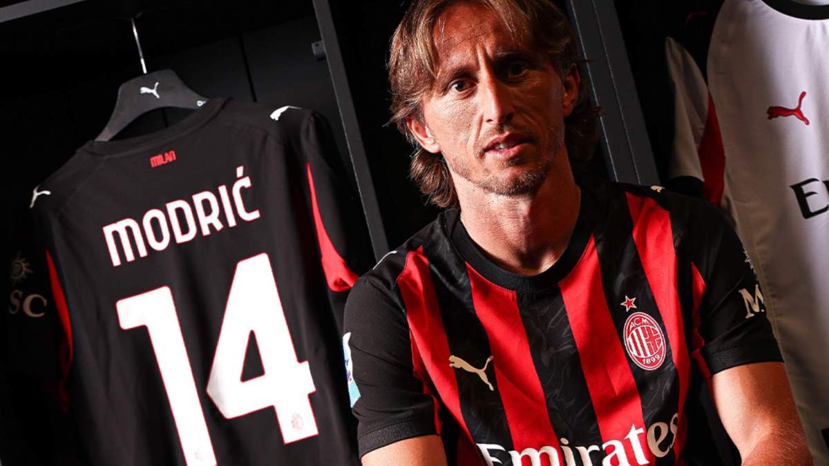 Modric con el Milán Modric con el Milán