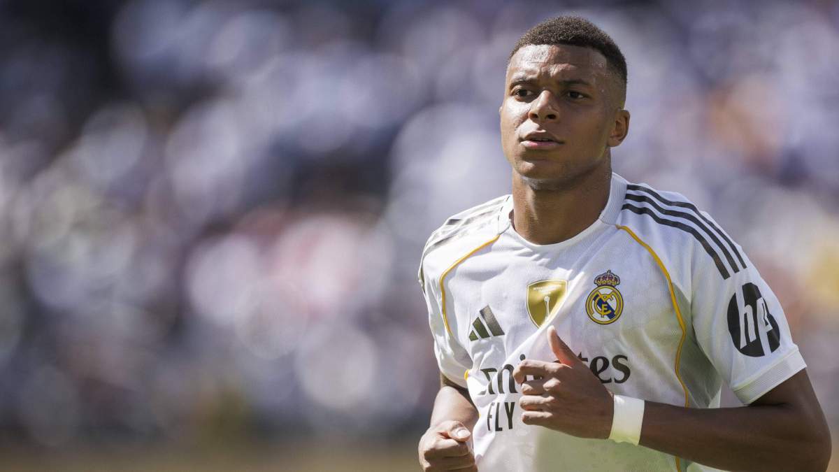 Kylian Mbappé durante un partido del Real Madrid. Kylian Mbappé durante un partido del Real Madrid.