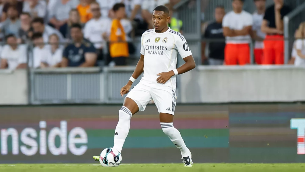 David Alaba en el partido de ayer del Real Madrid