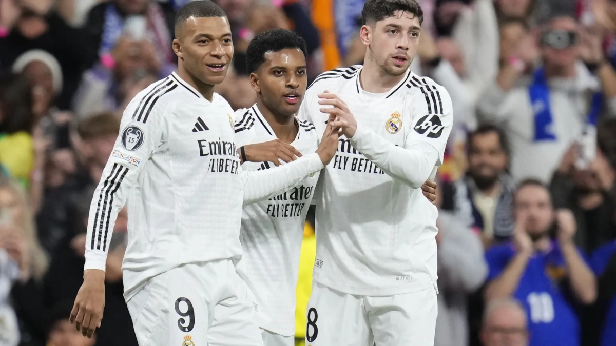 Mbappé, Fede y rodrygo en un partido del Real Madrid de la temporada pasada Mbappé, Fede y rodrygo en un partido del Real Madrid de la temporada pasada
