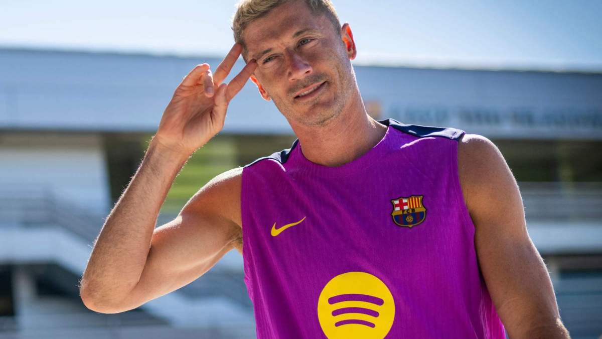 Robert Lewandowski con el Barça Robert Lewandowski con el Barça