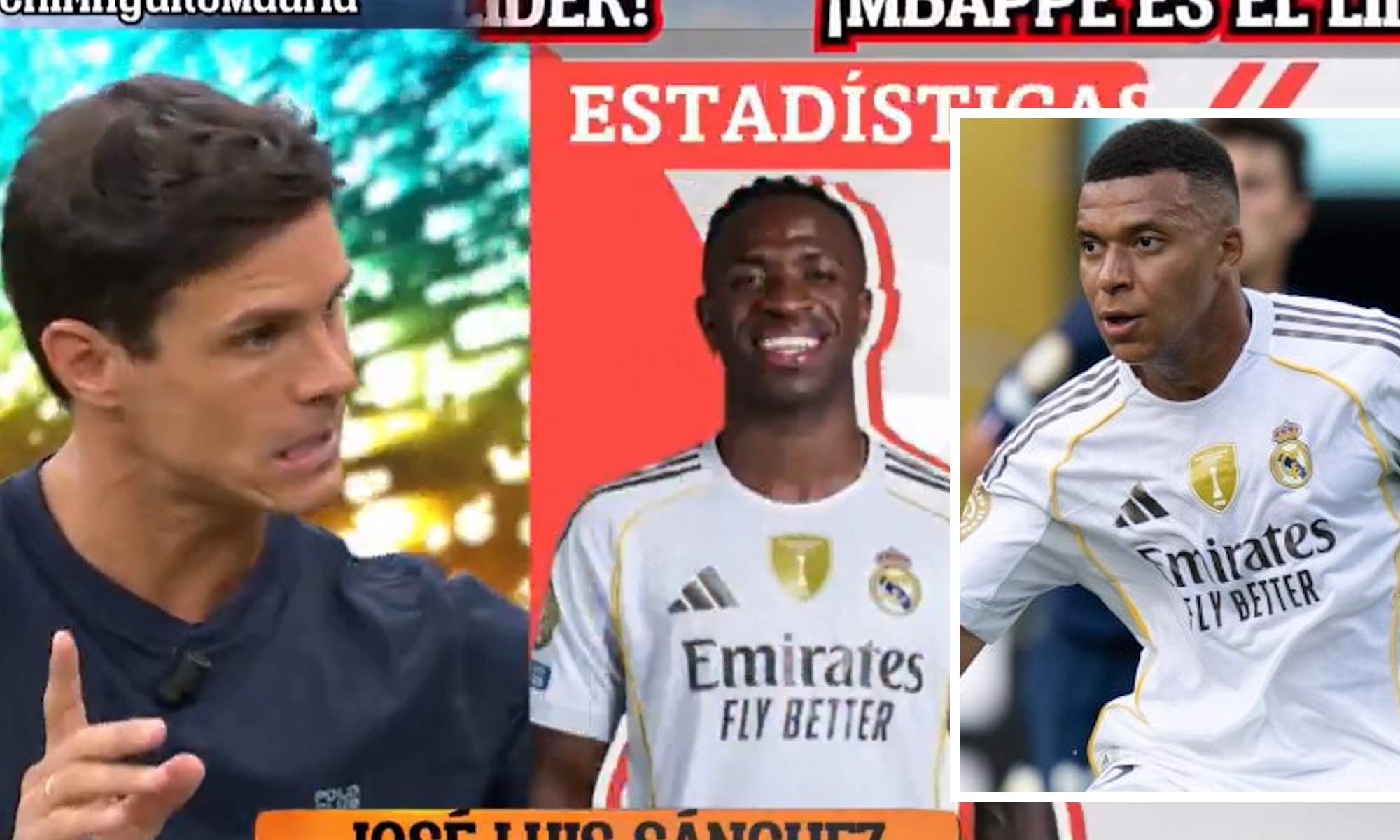 Edu Aguirre con Vinicius y Mbappé