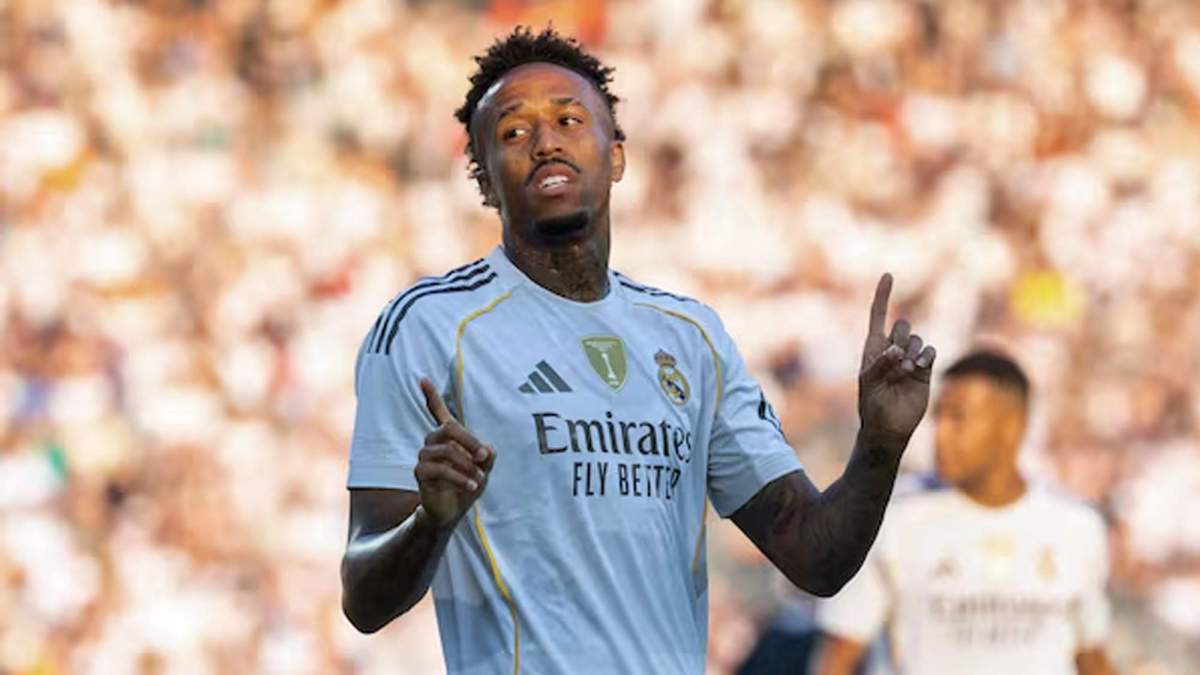 Eder Militao jugando un partido con el Real Madrid. Eder Militao jugando un partido con el Real Madrid.