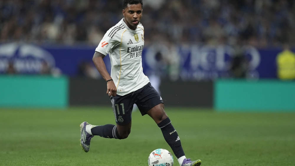 Rodrygo Goes jugando con el Real Madrid contra el Real Oviedo. Rodrygo Goes jugando con el Real Madrid contra el Real Oviedo.