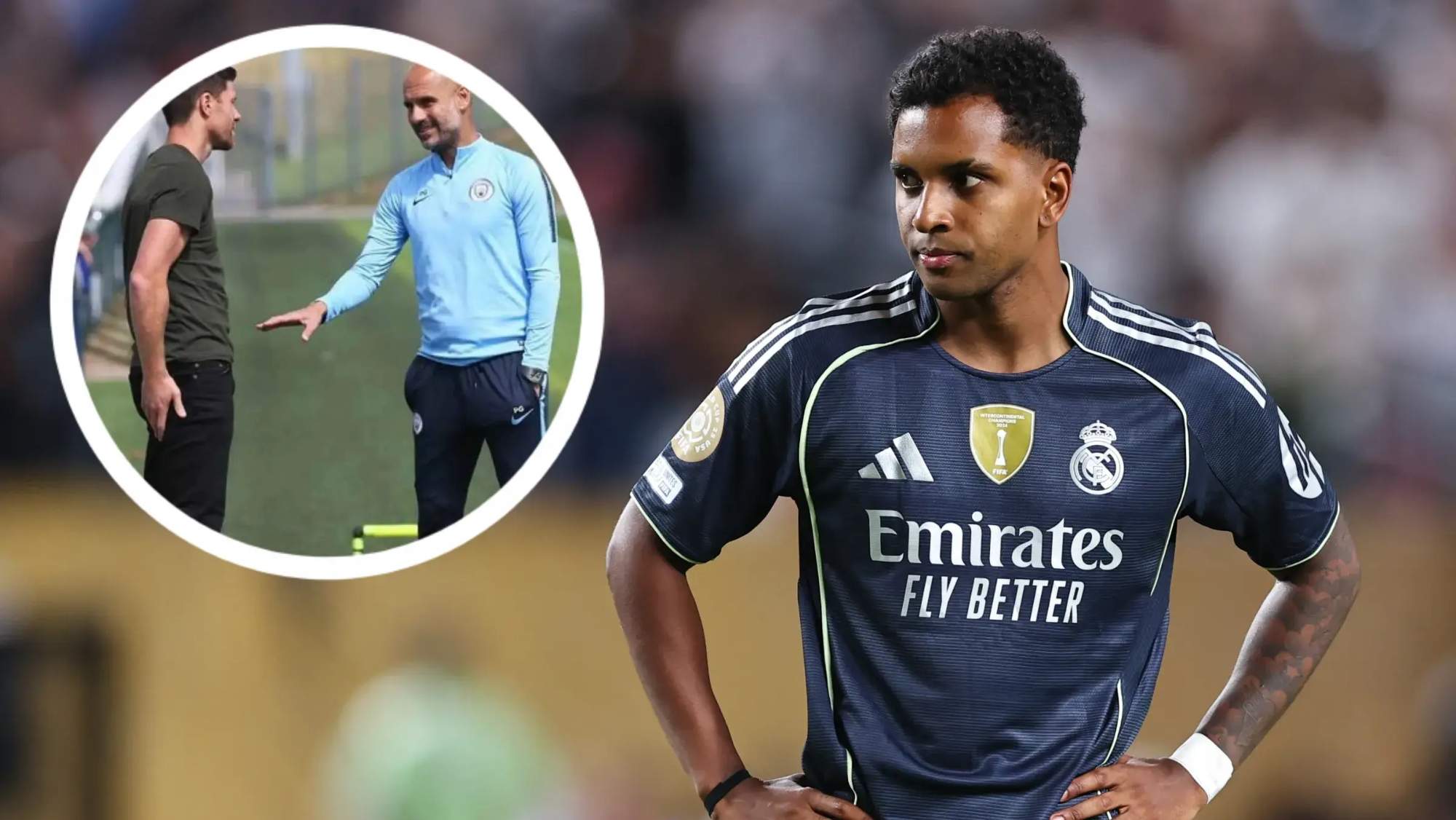 Rodrygo Goes toma una decisión que es aceptada por Pep y Xabi Alonso.