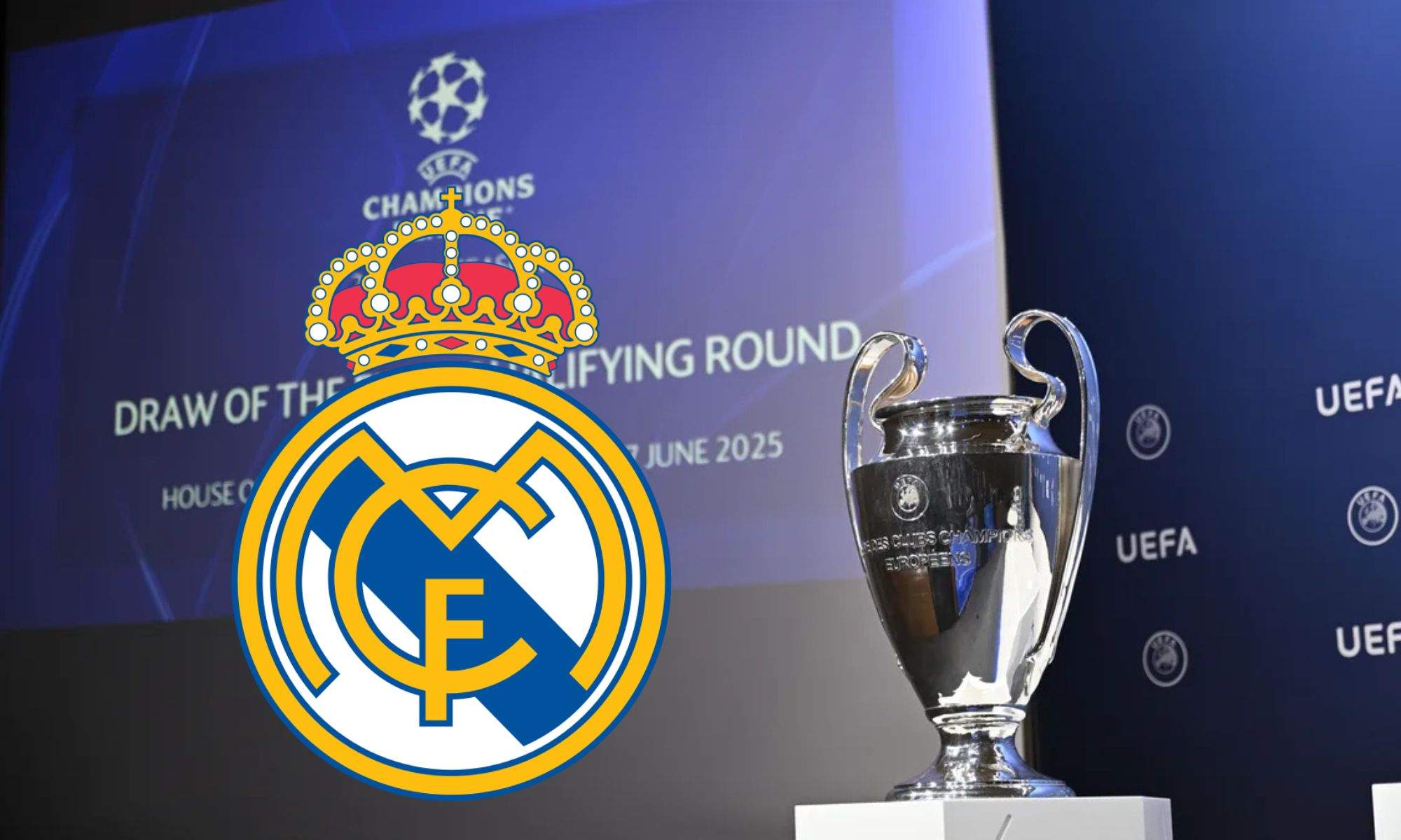 Champions League y escudo Real Madrid