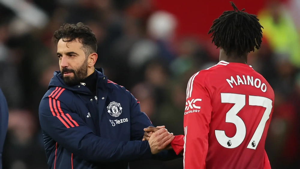 Ruben Amorim y Kobbie Mainoo