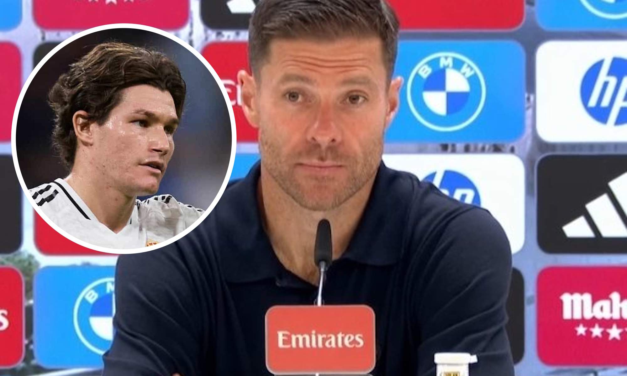 Xabi Alonso en rueda de prensa y Fran García