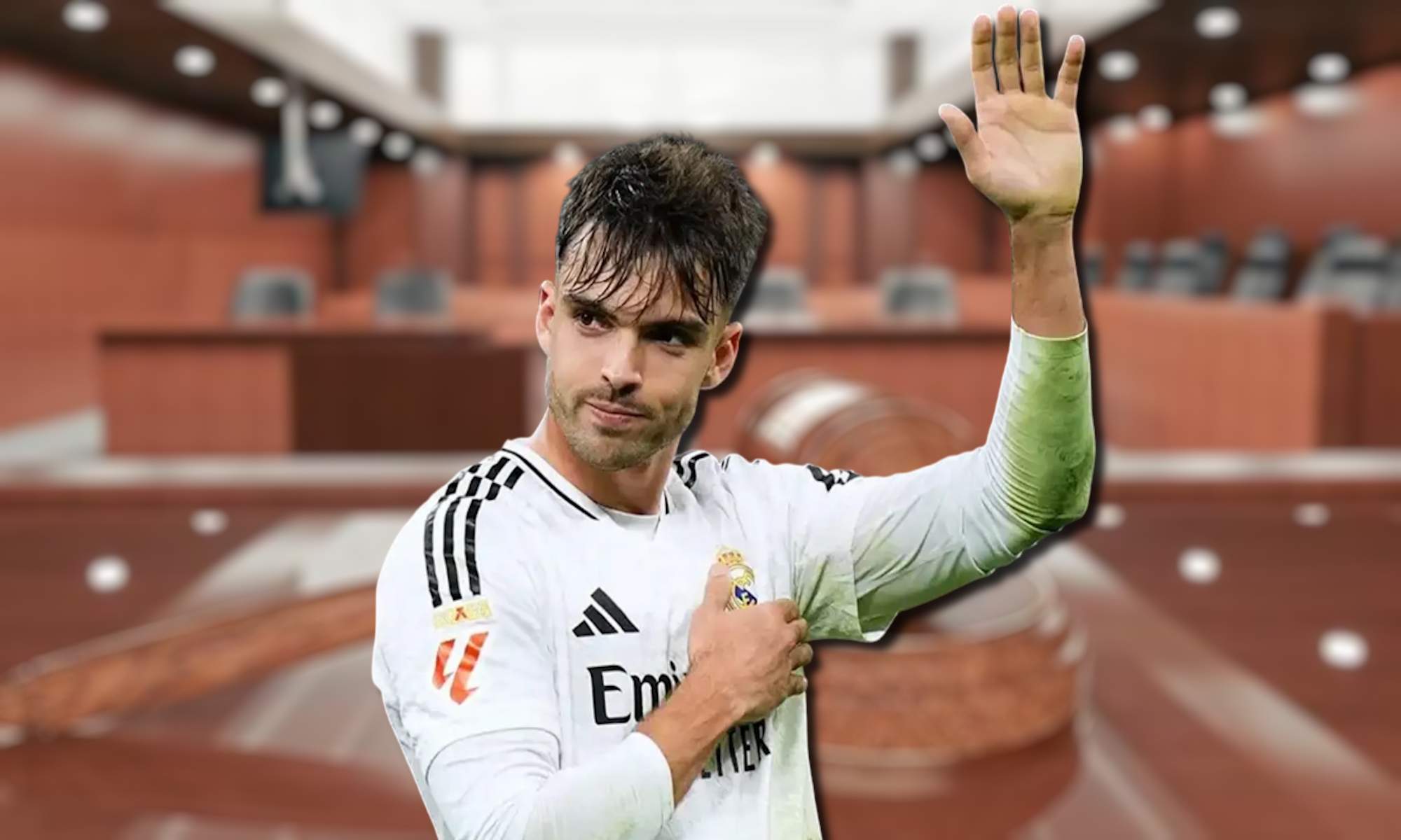 Raúll Asencio y fondo de juzgado Raúll Asencio y fondo de juzgado