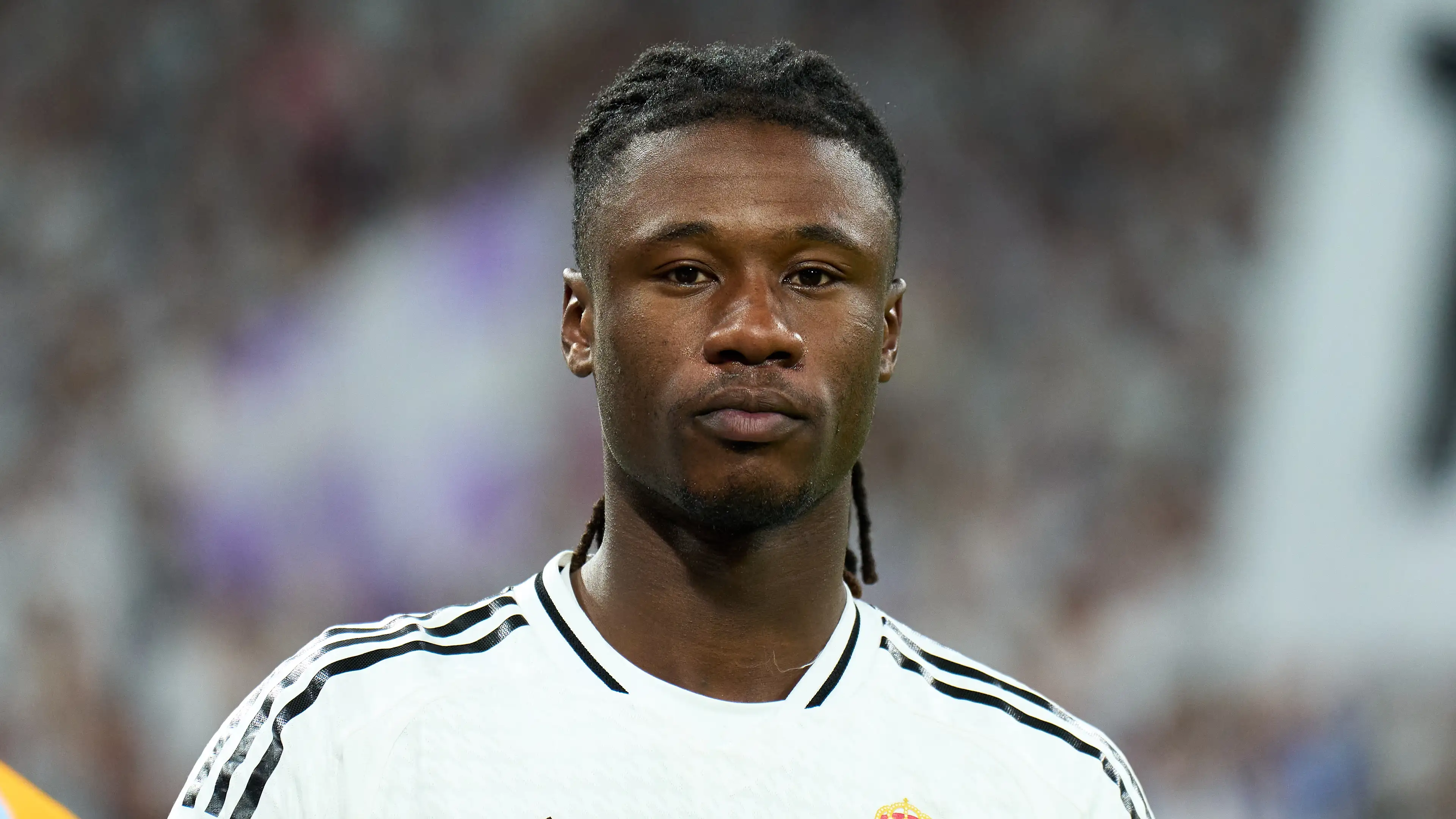 Eduardo Camavinga jugando un partido con el Real Madrid. 