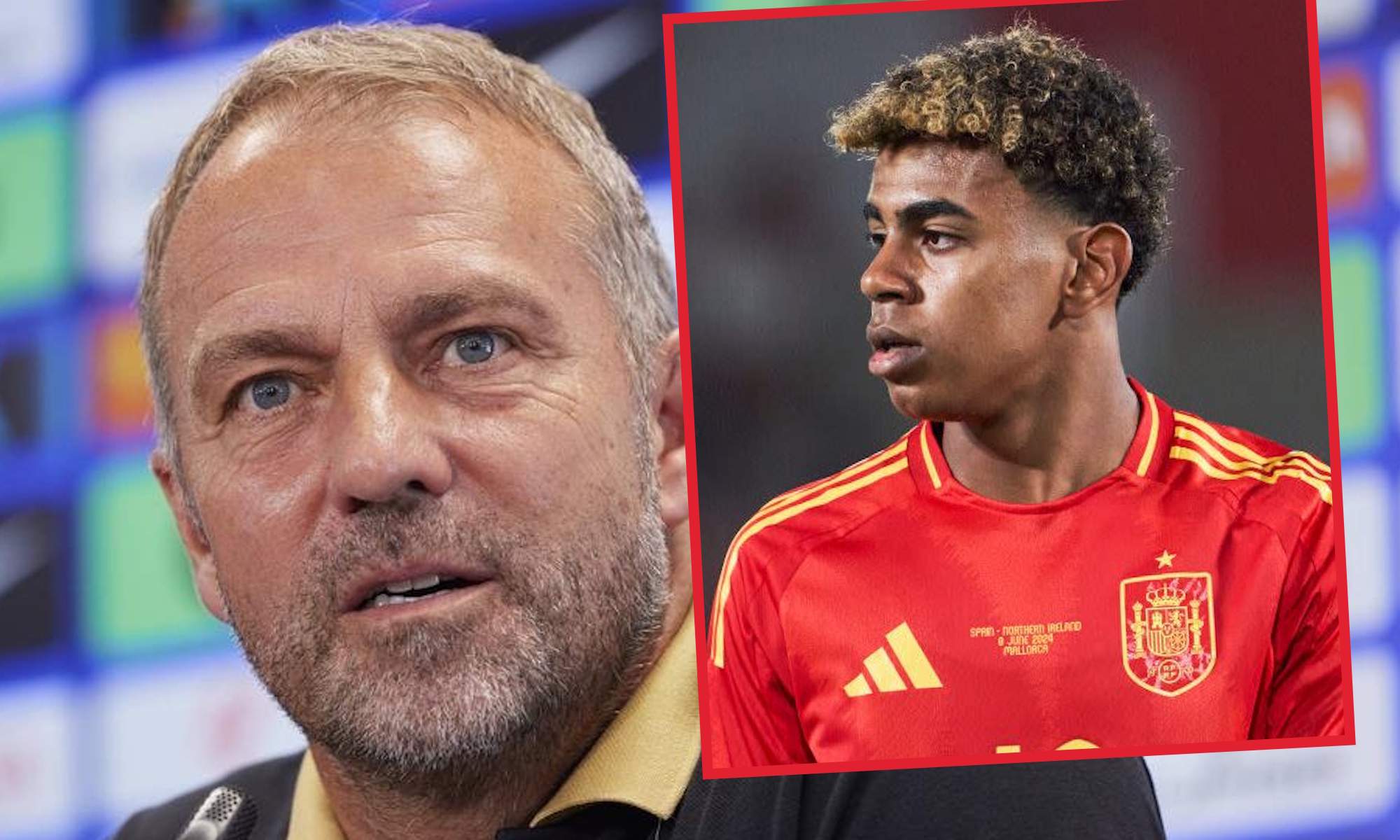 Flick en rueda de prensa y Lamine en recuadro con España