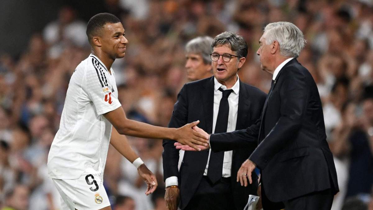 Kylian Mbappé y Carlo Ancelotti