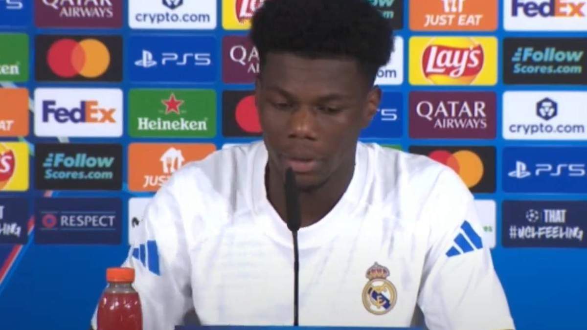 Tchouaméni en sala de prensa