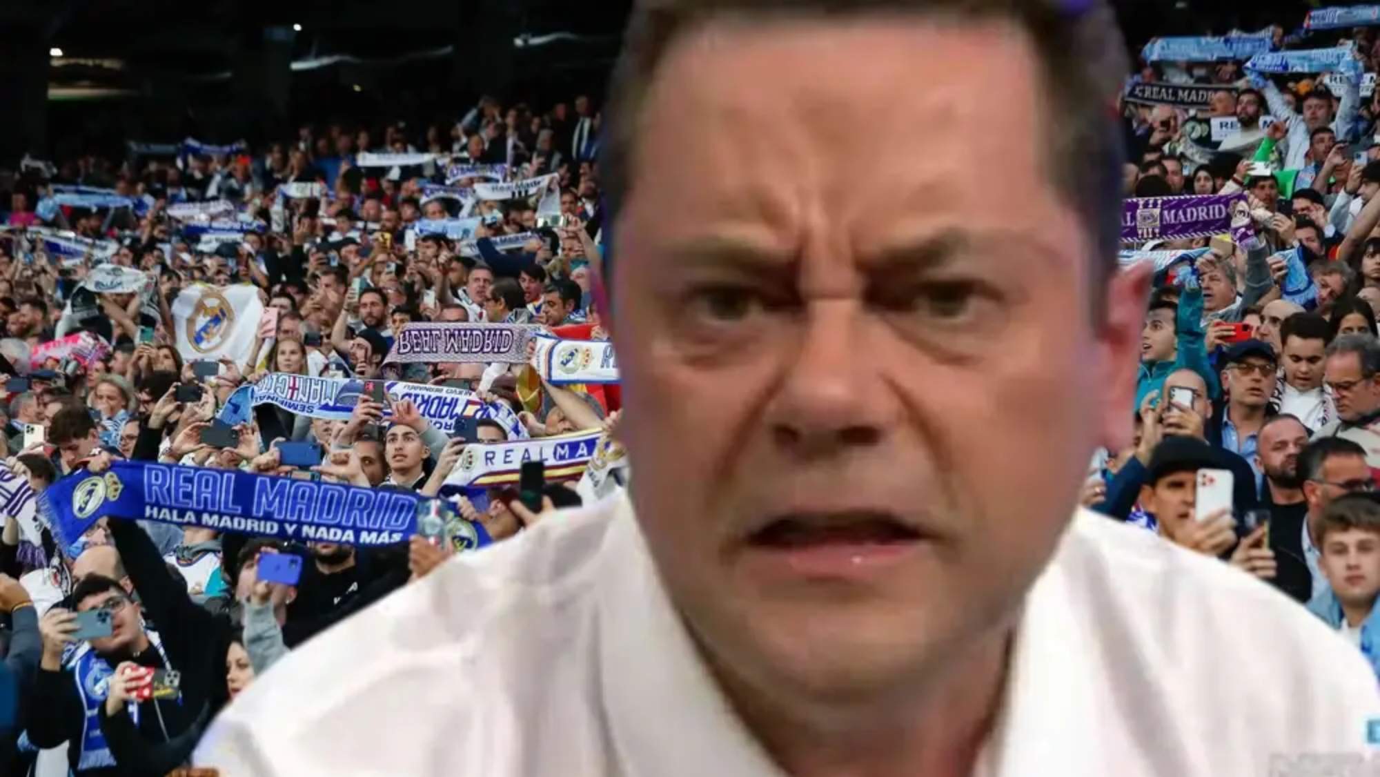 Tomás Roncero mostró su cabreo con la afición del Real Madrid.