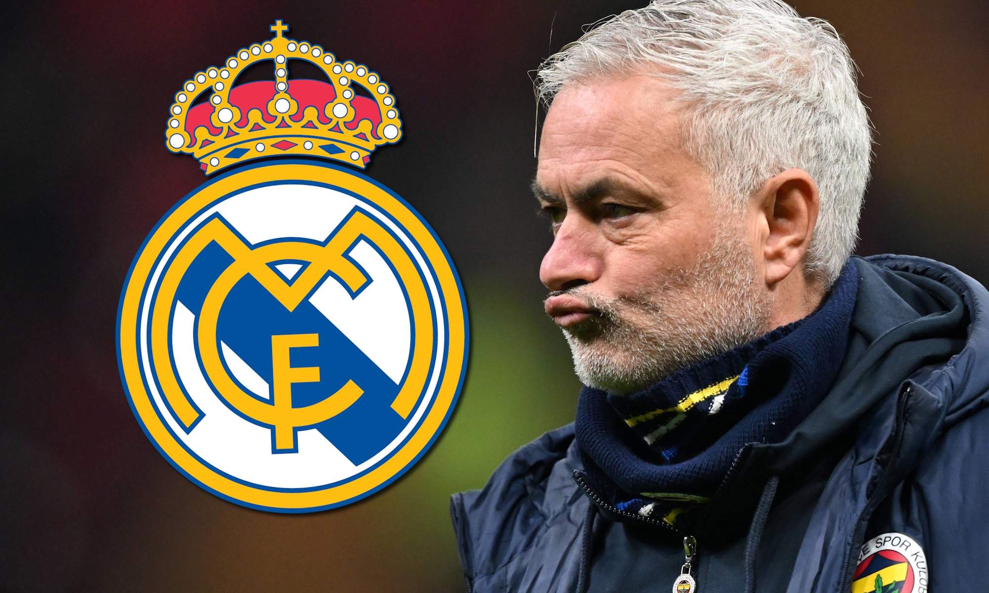 Mourinho con escudo Real Madrid Mourinho con escudo Real Madrid