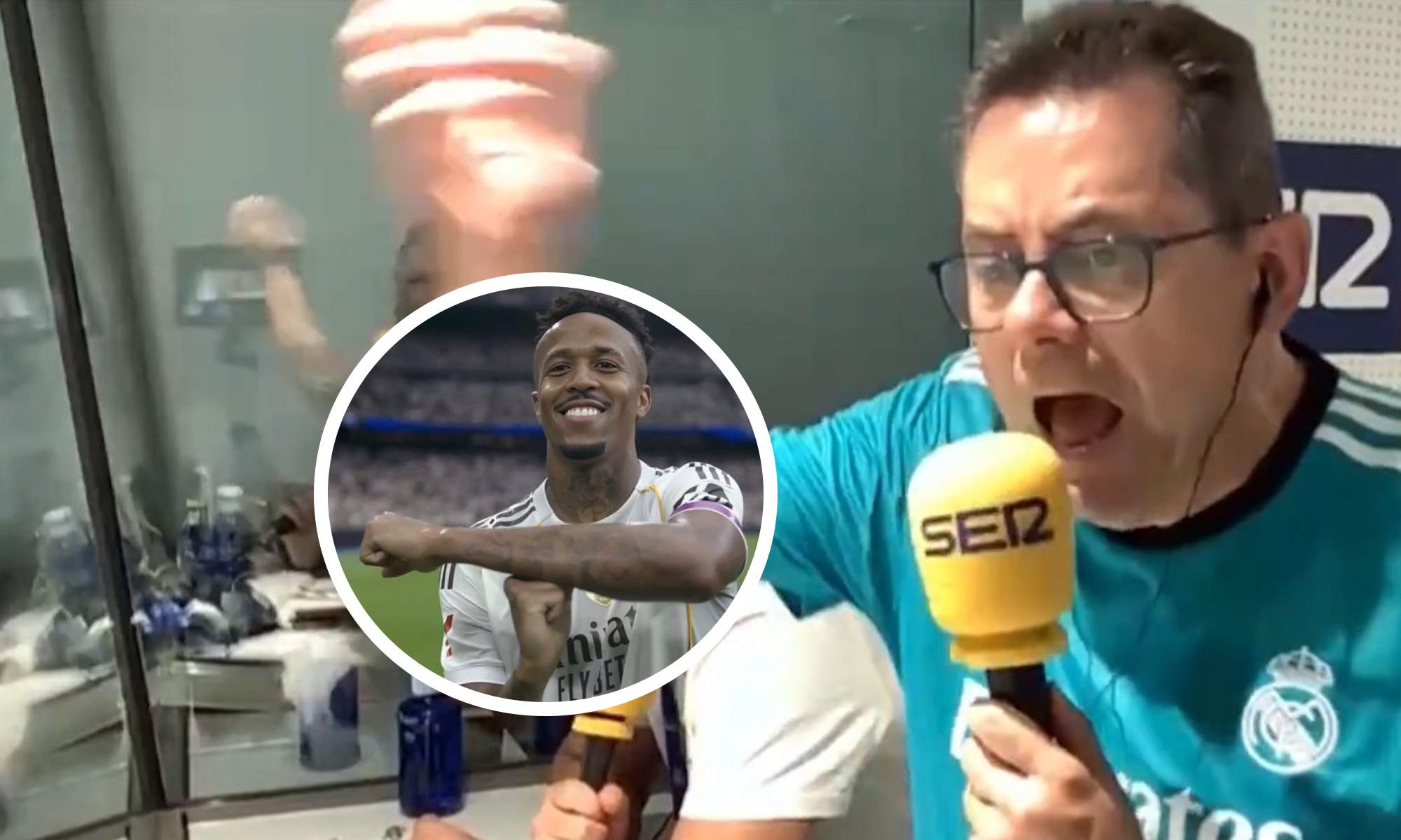 Roncero después del gol de Militao